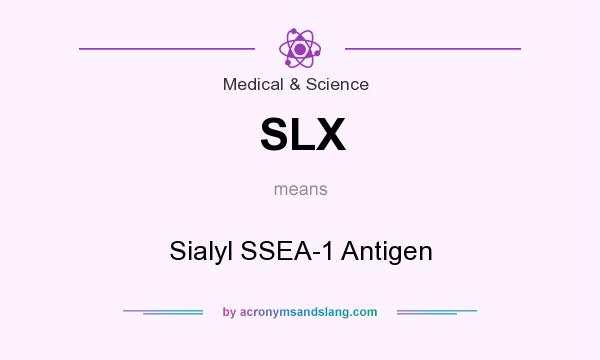 What does SLX mean? It stands for Sialyl SSEA-1 Antigen