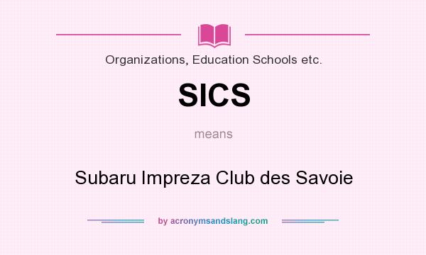 What does SICS mean? It stands for Subaru Impreza Club des Savoie