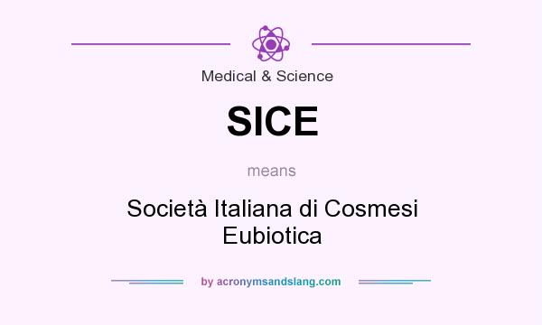 What does SICE mean? It stands for Società Italiana di Cosmesi Eubiotica
