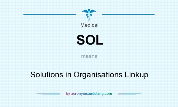 What does SOL mean? It stands for Solutions in Organisations Linkup