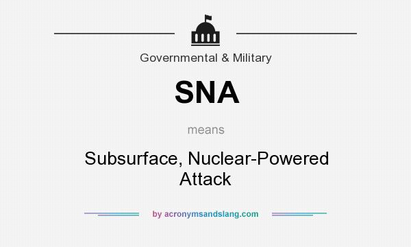 What does SNA mean? It stands for Subsurface, Nuclear-Powered Attack