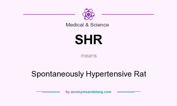 What does SHR mean? It stands for Spontaneously Hypertensive Rat
