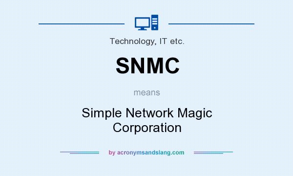 What does SNMC mean? It stands for Simple Network Magic Corporation