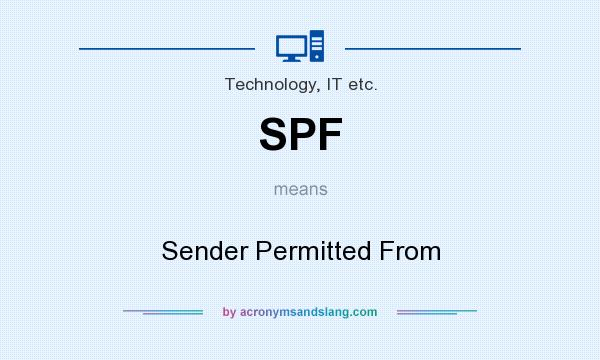What does SPF mean? It stands for Sender Permitted From