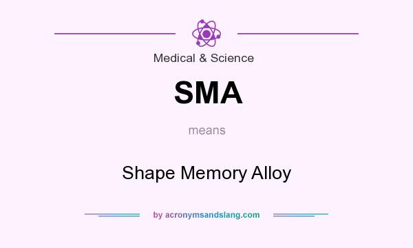 What does SMA mean? It stands for Shape Memory Alloy