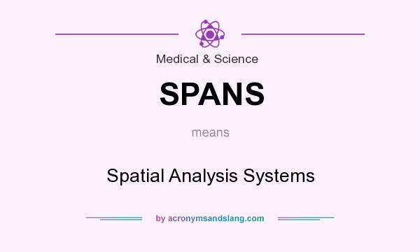 What does SPANS mean? It stands for Spatial Analysis Systems