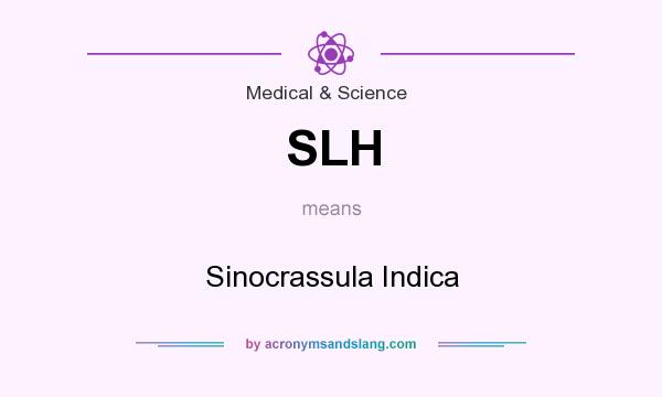 What does SLH mean? It stands for Sinocrassula Indica