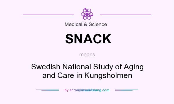 What does SNACK mean? It stands for Swedish National Study of Aging and Care in Kungsholmen