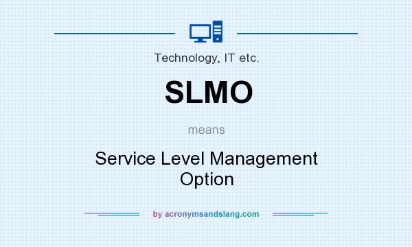 What does SLMO mean? It stands for Service Level Management Option