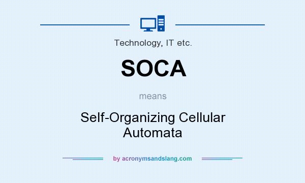 What does SOCA mean? It stands for Self-Organizing Cellular Automata