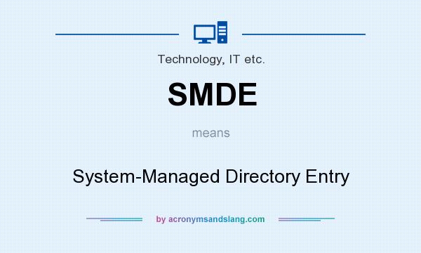 What does SMDE mean? It stands for System-Managed Directory Entry