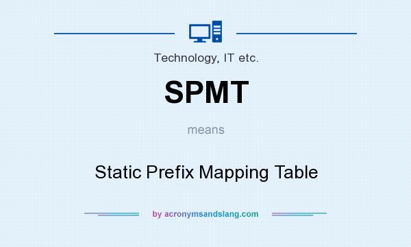 What does SPMT mean? It stands for Static Prefix Mapping Table