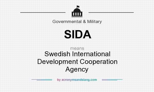 What does SIDA mean? It stands for Swedish International Development Cooperation Agency