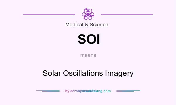 What does SOI mean? It stands for Solar Oscillations Imagery
