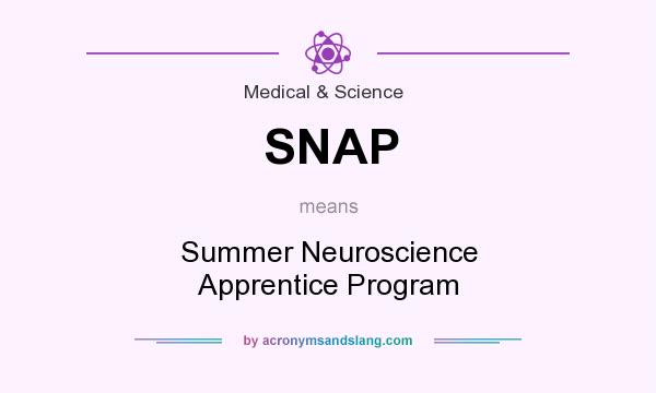 What does SNAP mean? It stands for Summer Neuroscience Apprentice Program