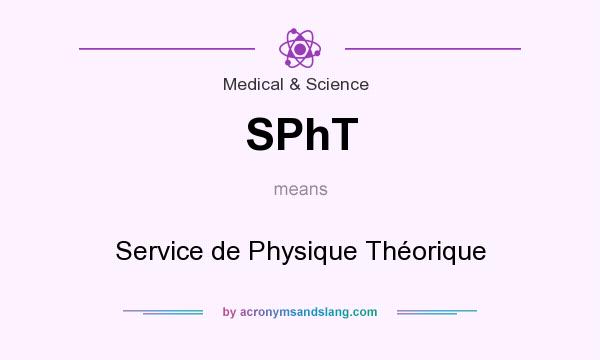 What does SPhT mean? It stands for Service de Physique Théorique
