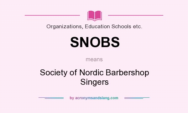Meaning snobbish What does