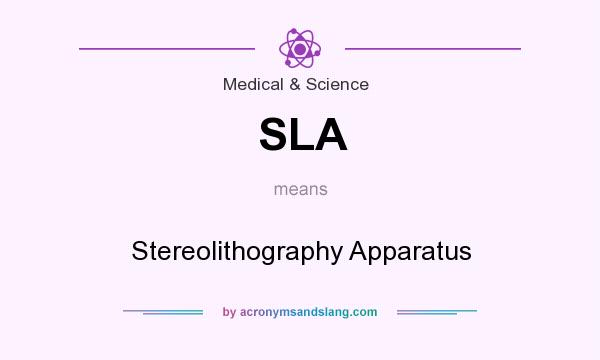 What does SLA mean? It stands for Stereolithography Apparatus
