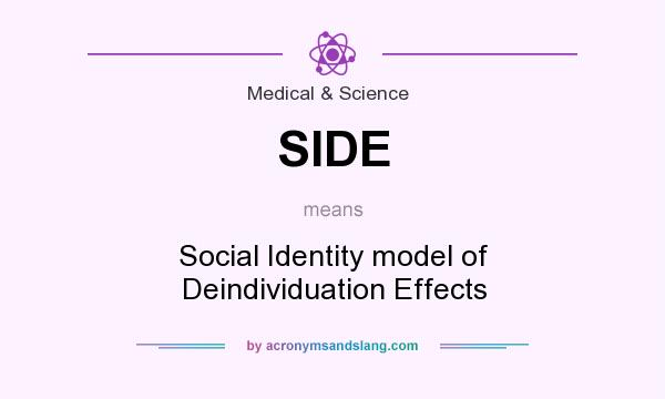 What does SIDE mean? It stands for Social Identity model of Deindividuation Effects