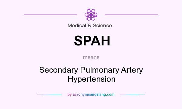 What does SPAH mean? It stands for Secondary Pulmonary Artery Hypertension