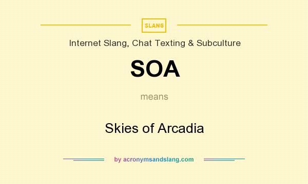 What does SOA mean? It stands for Skies of Arcadia