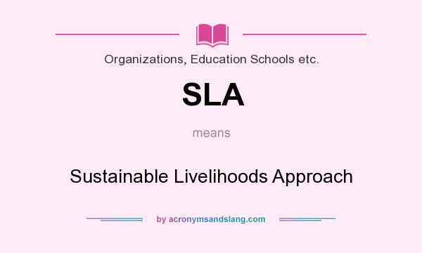 What does SLA mean? It stands for Sustainable Livelihoods Approach