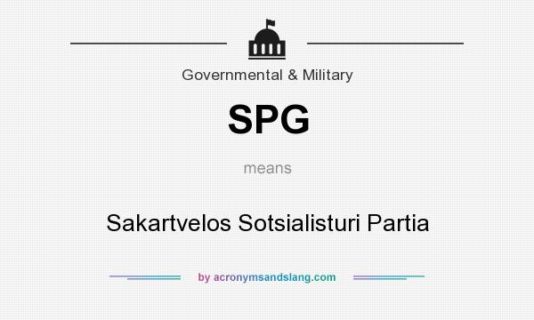 What does SPG mean? It stands for Sakartvelos Sotsialisturi Partia