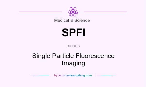 What does SPFI mean? It stands for Single Particle Fluorescence Imaging