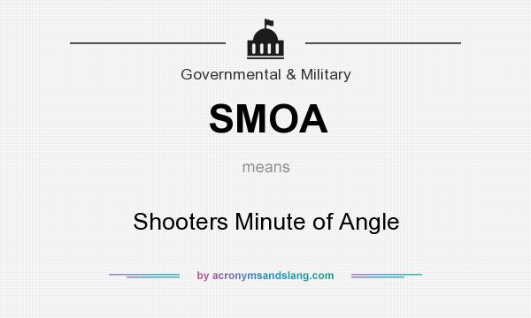 What does SMOA mean? It stands for Shooters Minute of Angle