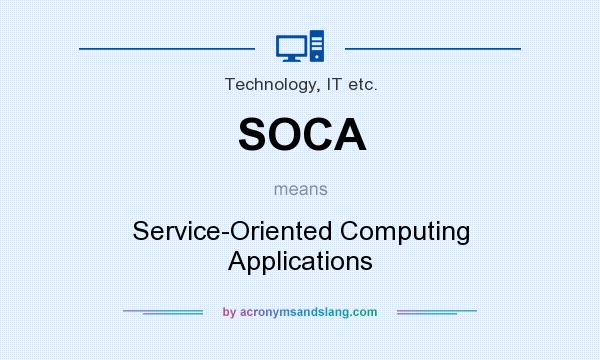 What does SOCA mean? It stands for Service-Oriented Computing Applications