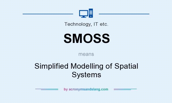 What does SMOSS mean? It stands for Simplified Modelling of Spatial Systems