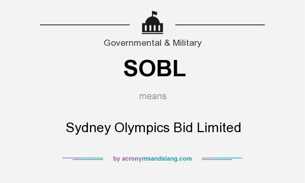 What does SOBL mean? It stands for Sydney Olympics Bid Limited