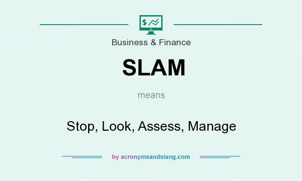What does SLAM mean? It stands for Stop, Look, Assess, Manage