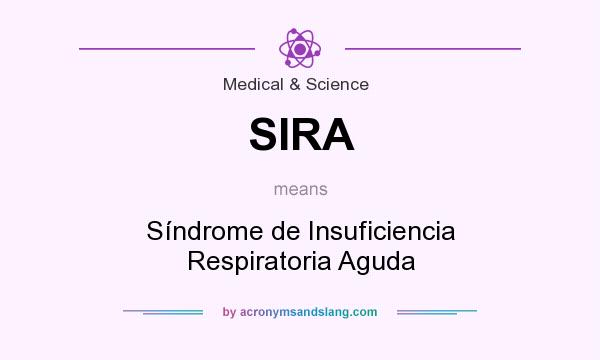 What does SIRA mean? It stands for Síndrome de Insuficiencia Respiratoria Aguda
