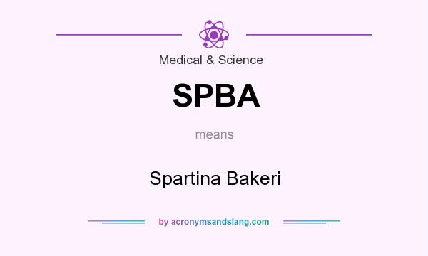 What does SPBA mean? It stands for Spartina Bakeri