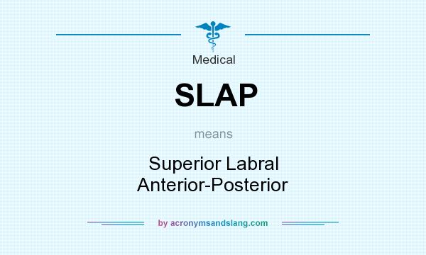 What does SLAP mean? It stands for Superior Labral Anterior-Posterior