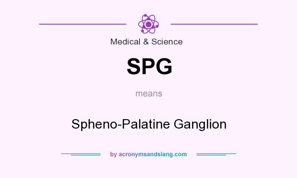 What does SPG mean? It stands for Spheno-Palatine Ganglion