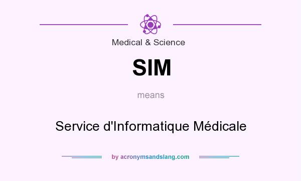 What does SIM mean? It stands for Service d`Informatique Médicale