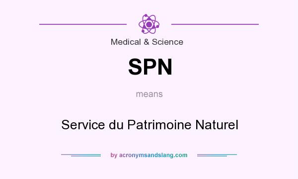 What does SPN mean? It stands for Service du Patrimoine Naturel
