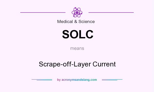 What does SOLC mean? It stands for Scrape-off-Layer Current