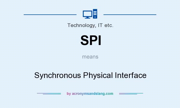What does SPI mean? It stands for Synchronous Physical Interface