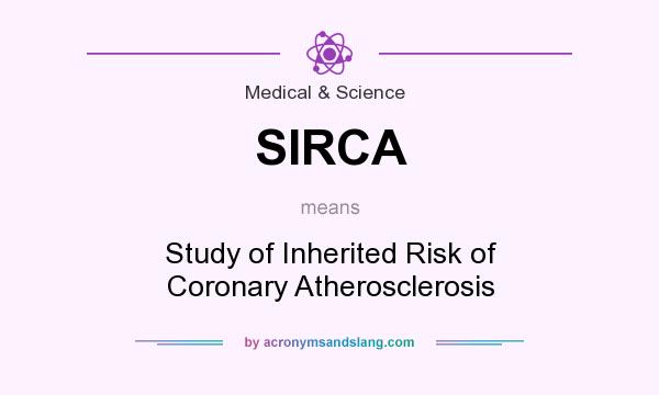 What does SIRCA mean? It stands for Study of Inherited Risk of Coronary Atherosclerosis