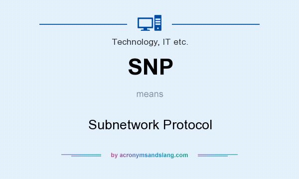 What does SNP mean? It stands for Subnetwork Protocol