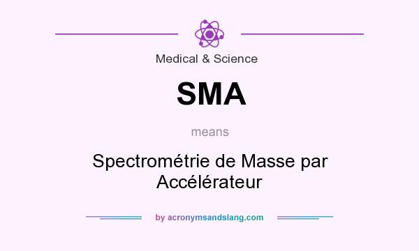What does SMA mean? It stands for Spectrométrie de Masse par Accélérateur