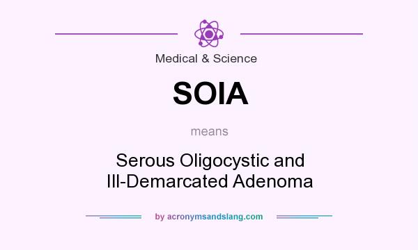 What does SOIA mean? It stands for Serous Oligocystic and Ill-Demarcated Adenoma