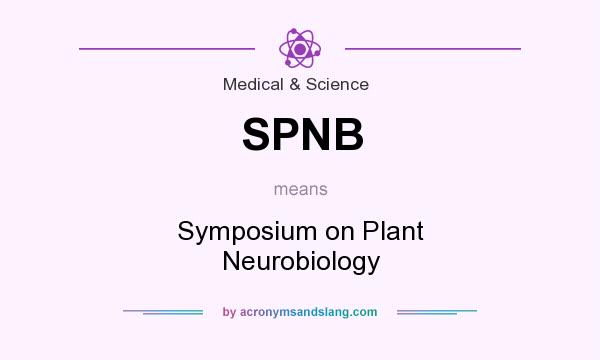 What does SPNB mean? It stands for Symposium on Plant Neurobiology
