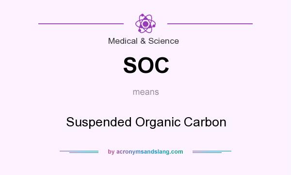 What does SOC mean? It stands for Suspended Organic Carbon