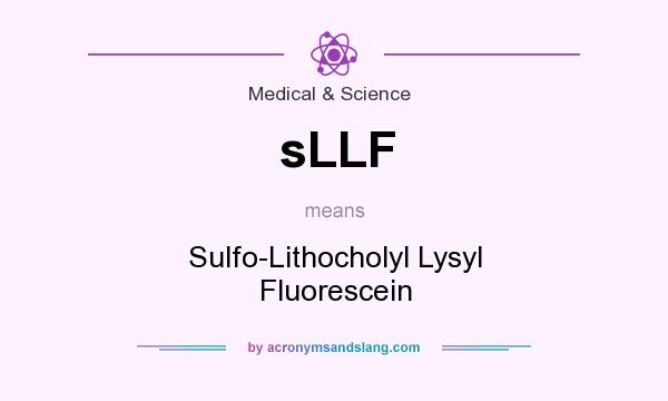 What does sLLF mean? It stands for Sulfo-Lithocholyl Lysyl Fluorescein