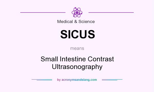 What does SICUS mean? It stands for Small Intestine Contrast Ultrasonography