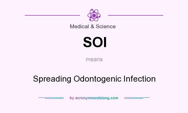 What does SOI mean? It stands for Spreading Odontogenic Infection